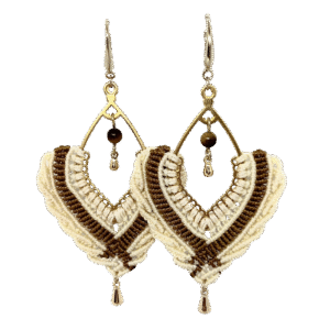 Helekuldsed, kõrvarõngad, poolvääriskivi tiigrisilm, käsitööehted